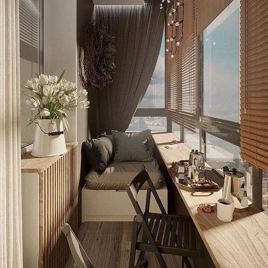Дизайн балкона и лоджии (отделка, обшивка,декор): 150+ фото