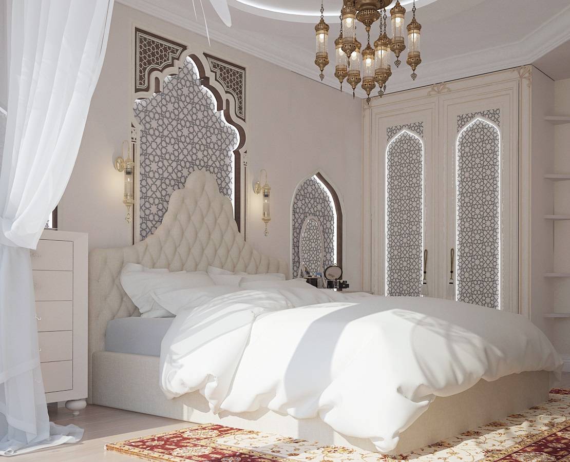 Спальня в восточном стиле: сказочный, яркий и необычный интерьер