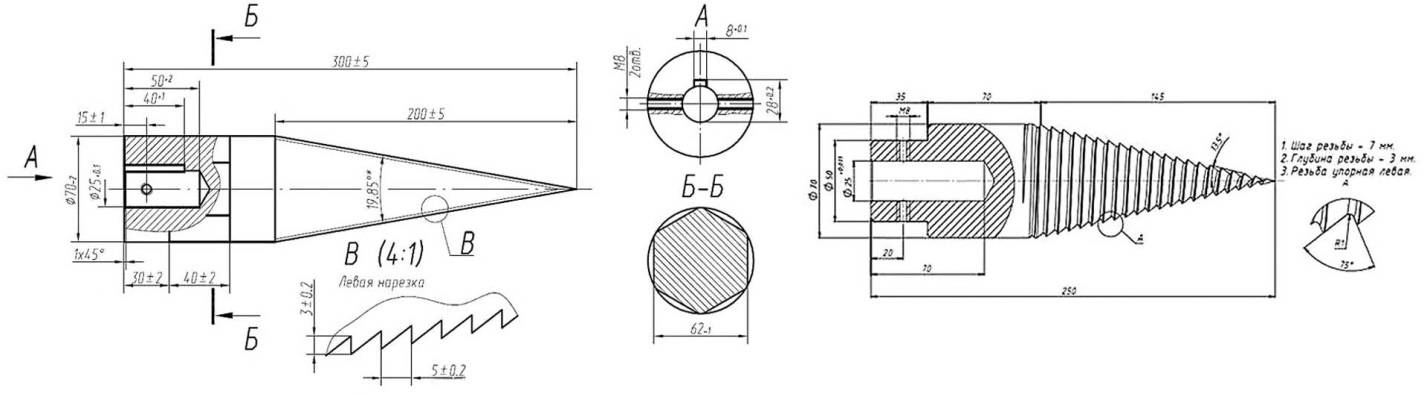 Как сделать винтовой или реечный дровокол своими руками: техническое описание и чертёж конструкции
