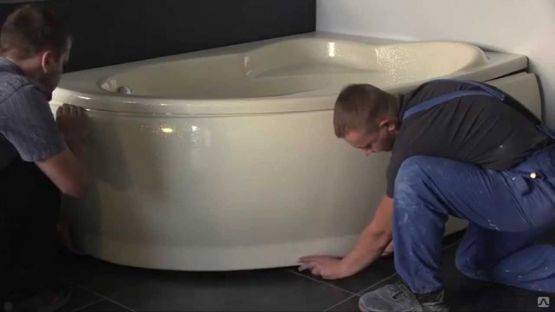 Установка акриловой ванны своими руками – методы и нюансы + видео