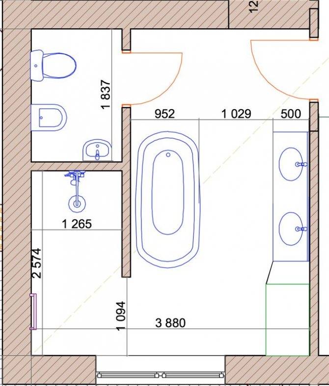 Размеры туалета и санузла: стандартная и минимальная ширина