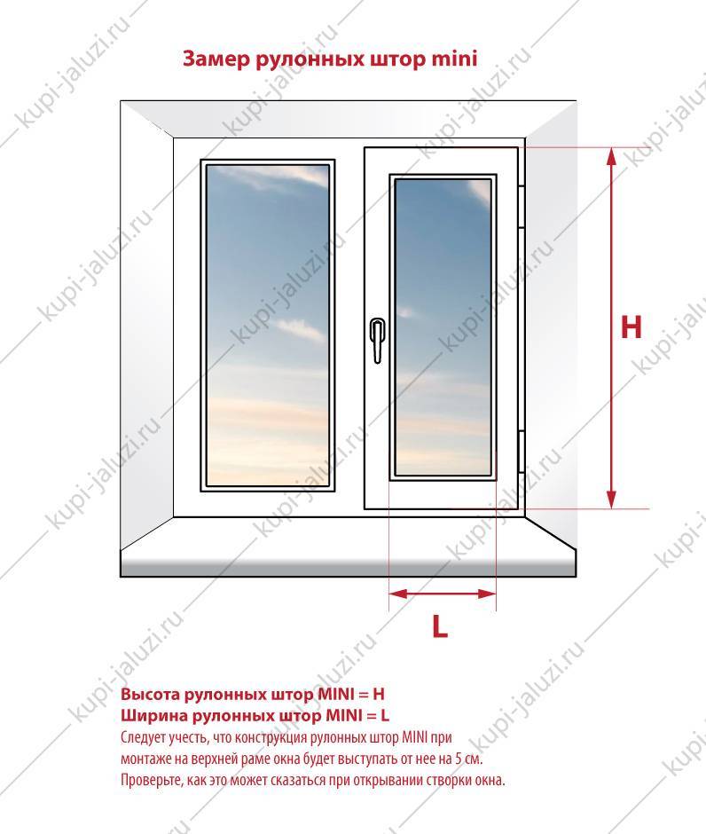 Как измерить окно под рулонные шторы