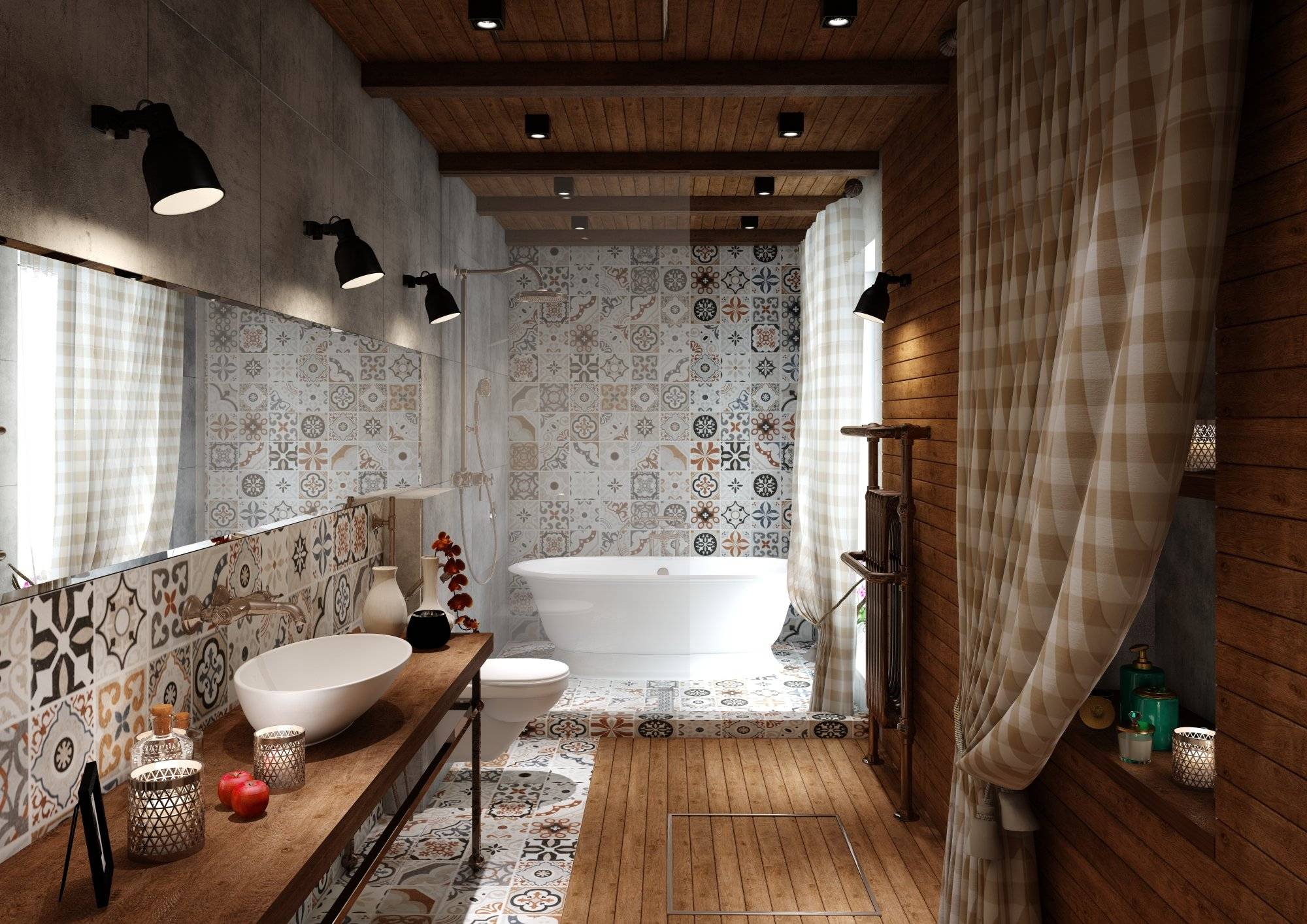 Стиль лофт в интерьере ванной- особенности дизайна и выбора сантехники