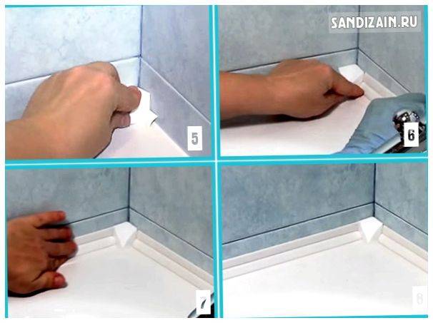Пластиковые и керамические плинтуса для ванны: особенности выбора и установки, видео инструкция по монтажу галтели