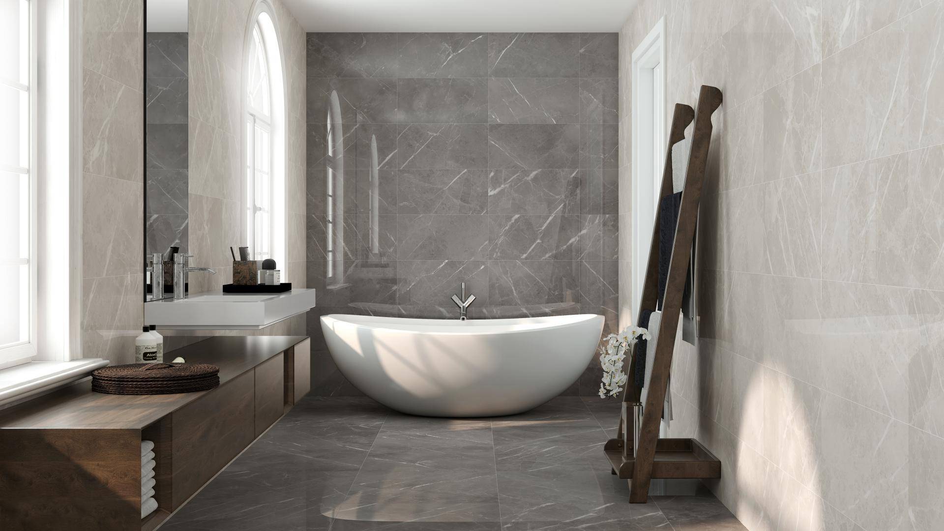 10 вариантов дизайна ванной под мрамор: как посчитать нужное количество плитки