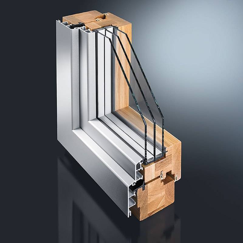 Деревянные окна с алюминиевыми накладками