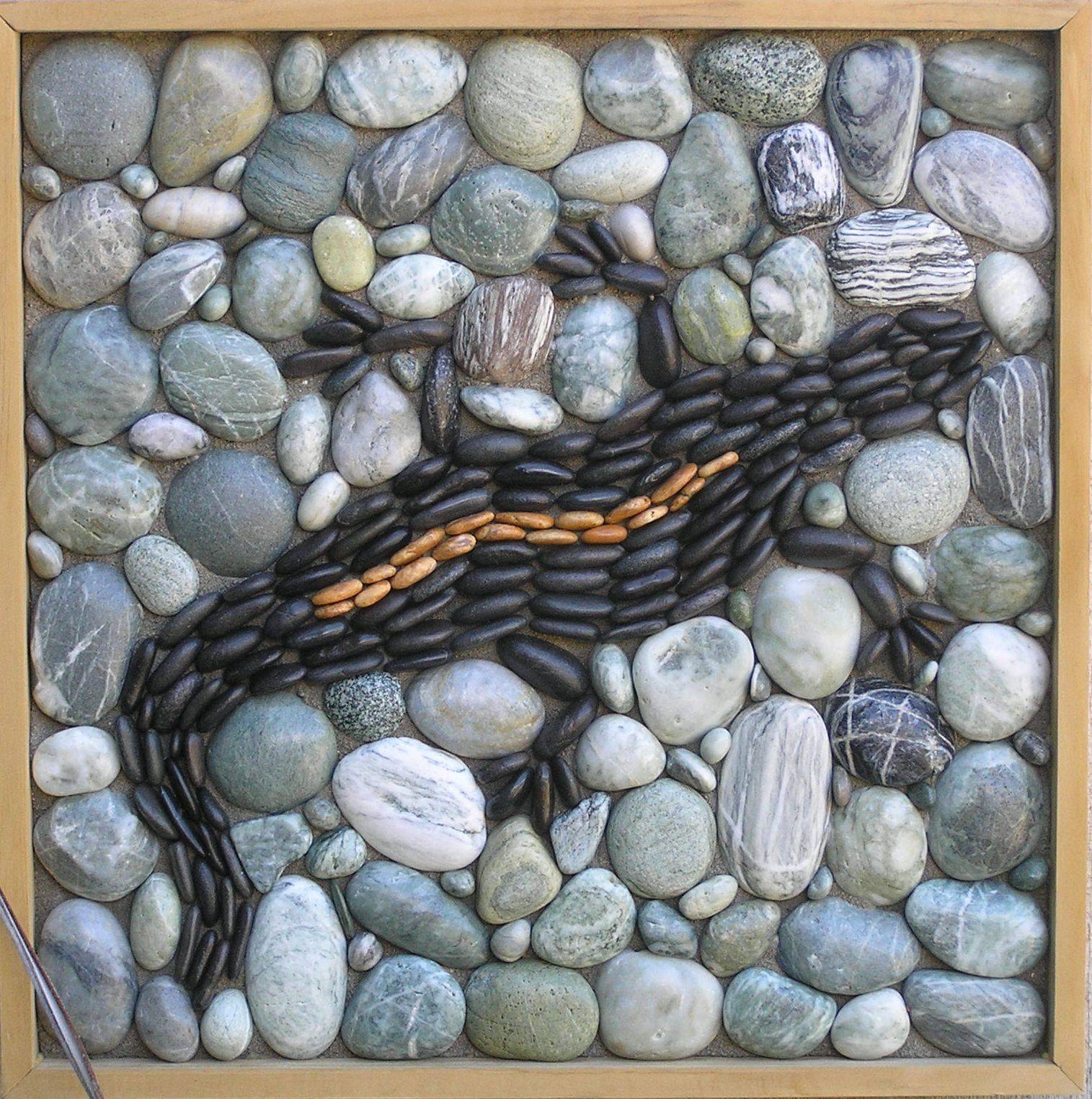 Мозаика из гальки (пеббл). использование мозаики - морские камушки