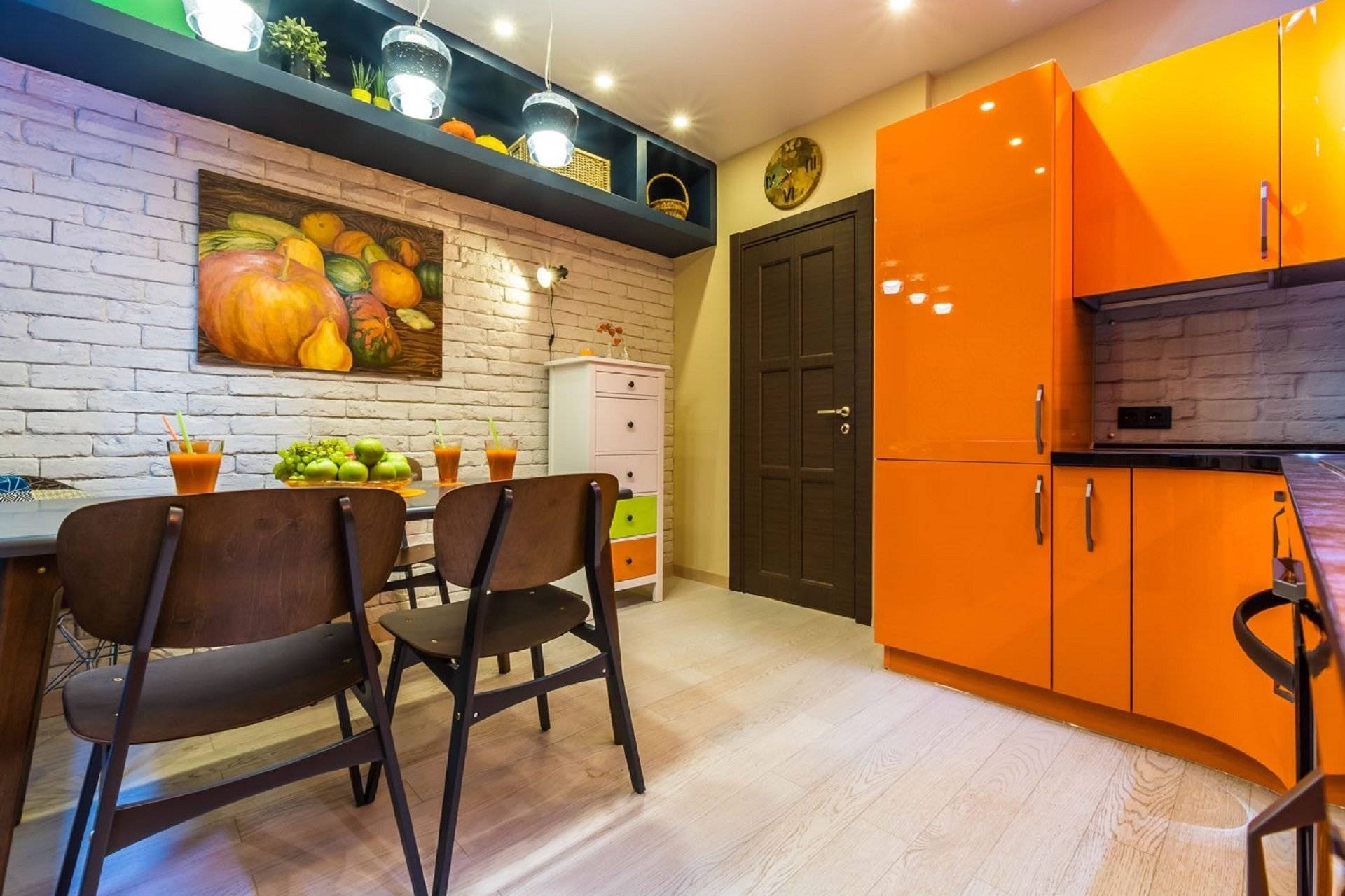 Оранжевые обои для кухни (35 фото): создаем дизайн своими руками, инструкция, фото и видео-уроки