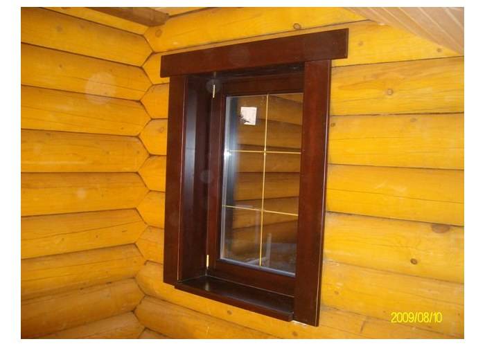 Как отделать окно внутри деревянного дома?