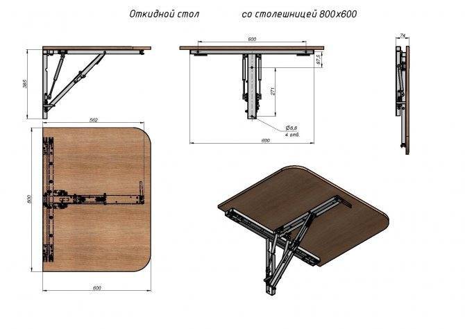 Как сделать откидной столик на балконе своими руками: особенности изготовления и размещения конструкции
