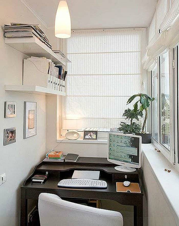 Как сделать кабинет на балконе: советы и 25 фото