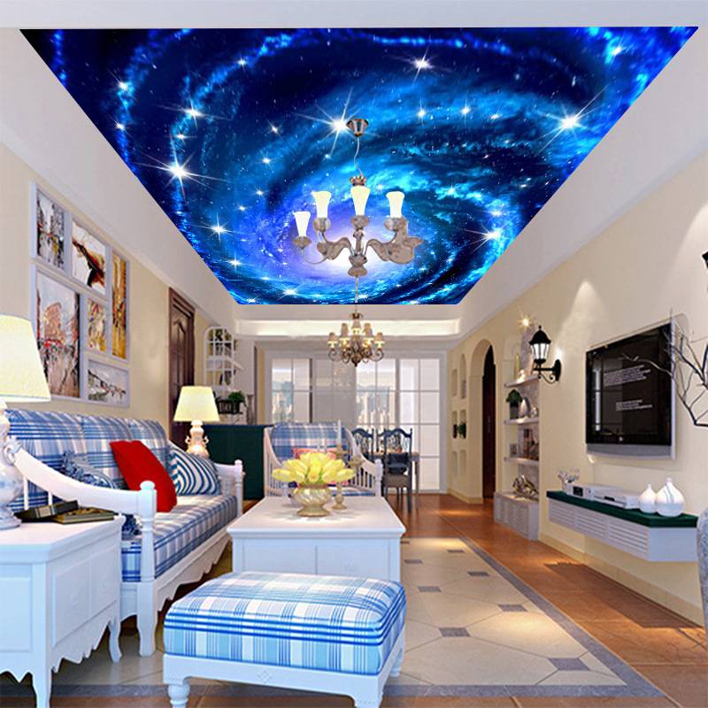 Обои на потолок небо — светящееся звездное небо, облака на потолке, фосфорные обои со звездами, фотообои звезды на потолок