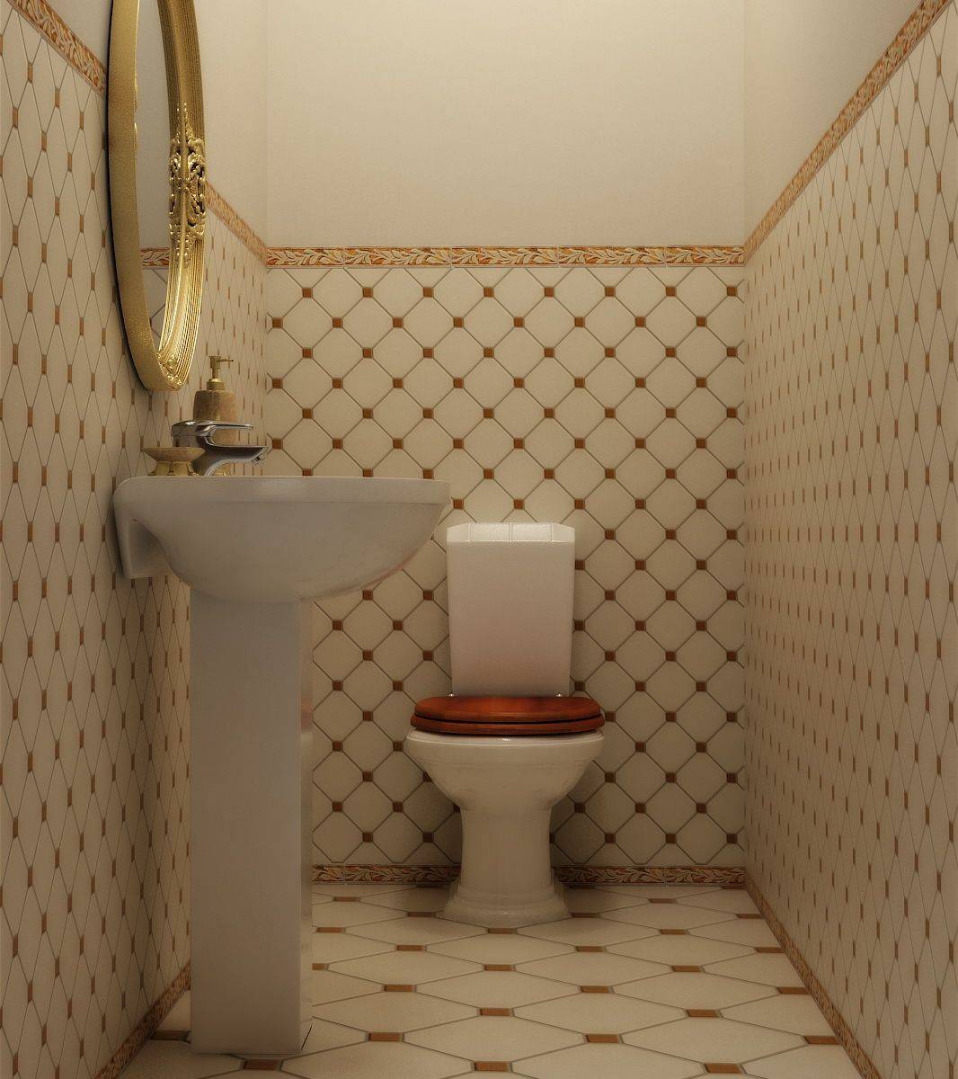 Варианты дизайна и способы укладки плитки в туалете
