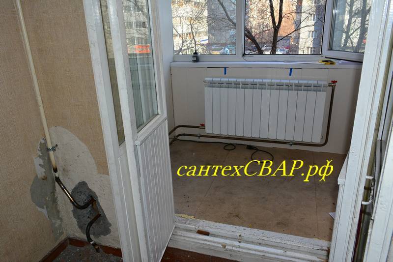 Как провести систему отопления на балкон: как врезать патрубок для проведения на балкон