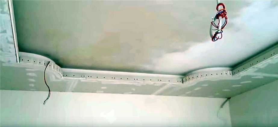 Потолок из гипсокартона с подсветкой своими руками: многоуровневый и двухуровневый