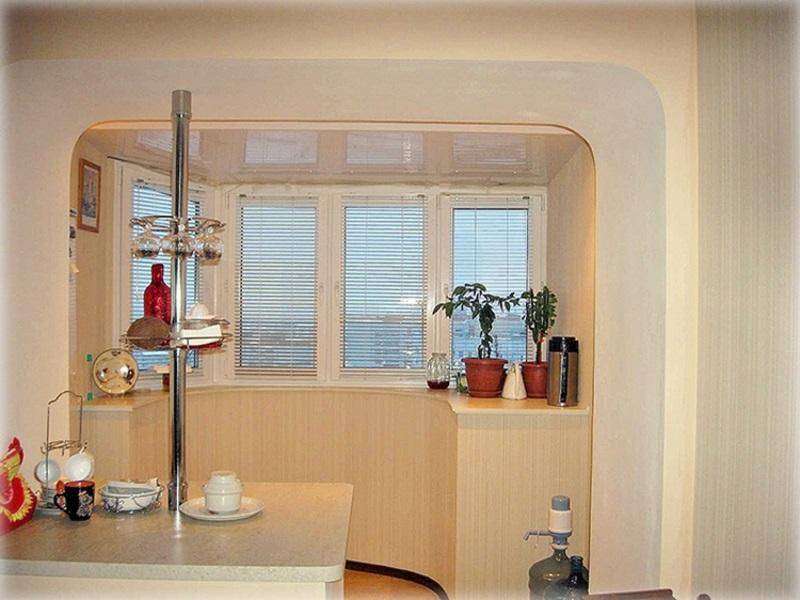 Объединение балкона с кухней: дизайн, согласование, варианты, утепление