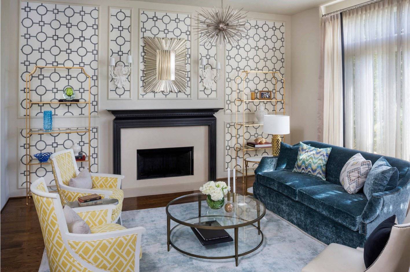 Дизайн зала в квартире — фото 2020: современные идеи, обои двух цветов