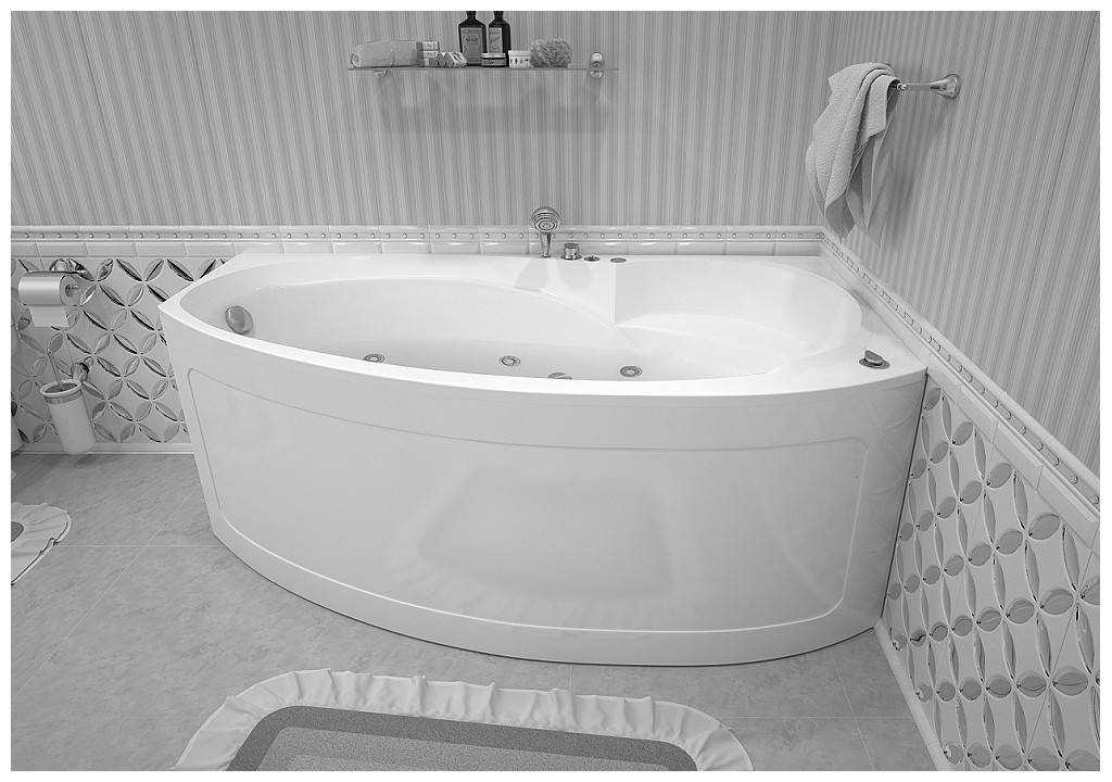 Акриловая асимметричная ванна: все о нестандартной форме, из чего делают и описание монтажа
