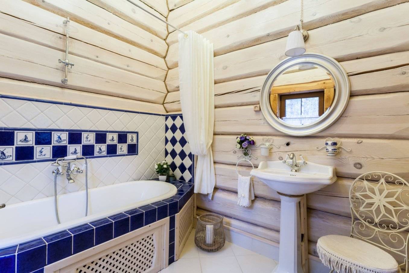Ванная комната в стиле кантри: мебель, фото и аксессуары - дизайн и интерьер