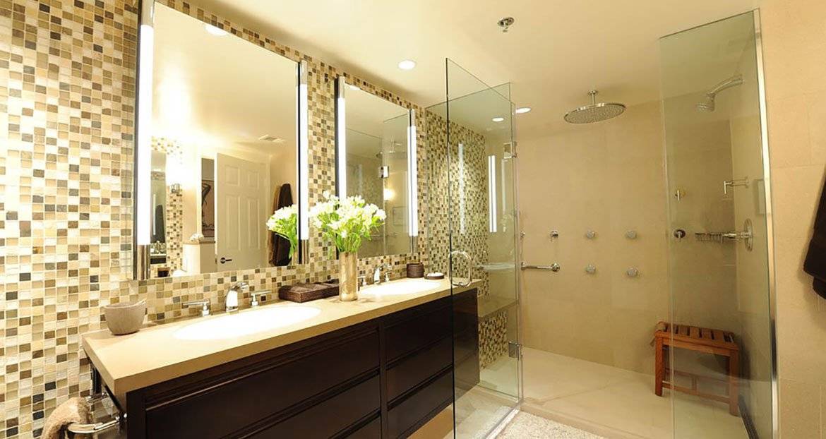 Зеркало в ванную: идеи по размещению, особенности выбора формы и варианты оформления