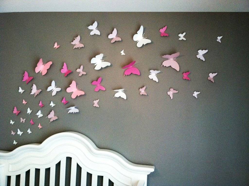 Бабочки на стену своими руками: идеи декора на основе трафаретов