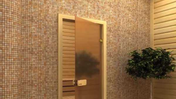 Стеклянная дверь для бани и сауны: размеры и установка