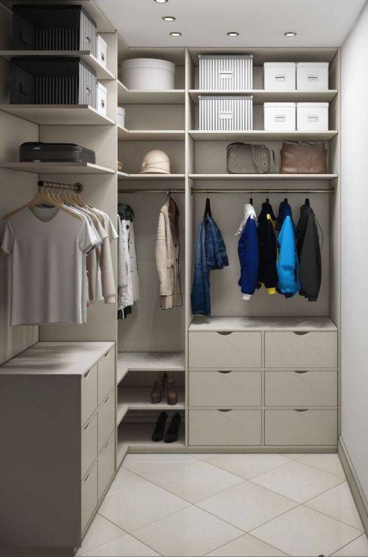 Маленькая гардеробная комната в вашем доме - 45 стильных фото