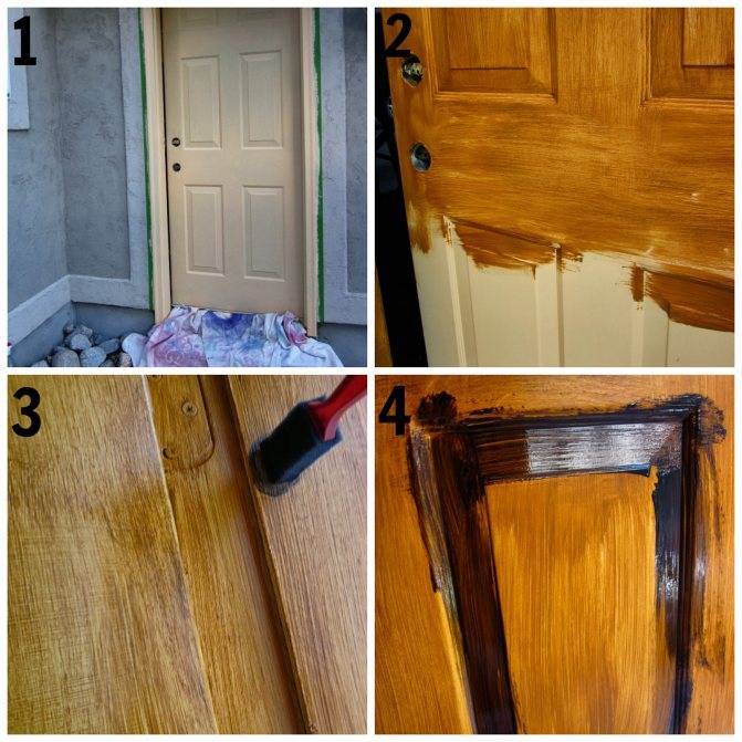 Как перекрасить шпонированную дверь дома
