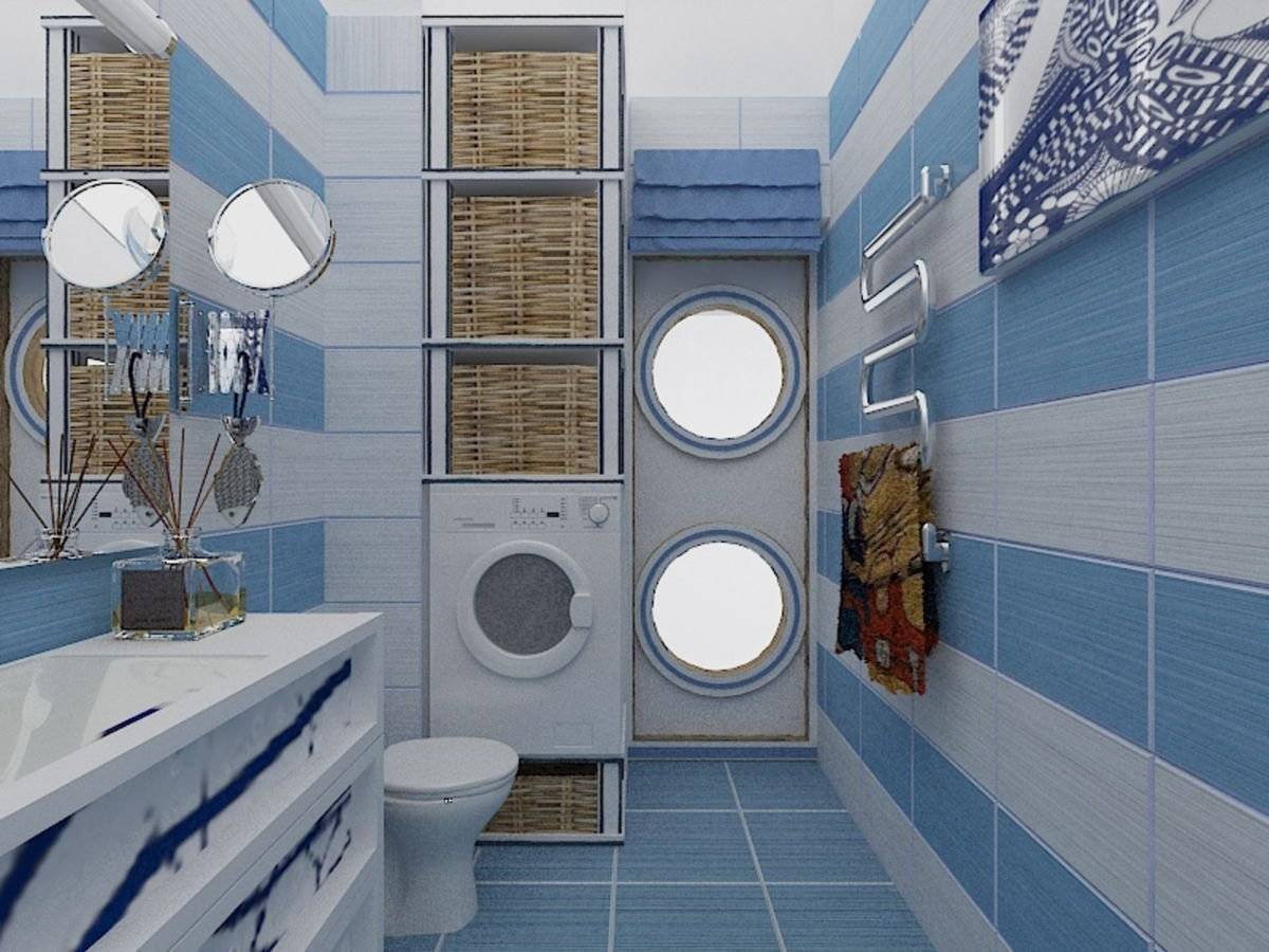 Ванная комната в морском стиле - варианты оформления ванной в морском стиле фото