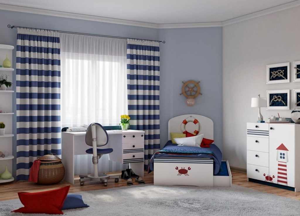 Детская в морском стиле: фото лучших примеров оформления дизайна, выбор мебели, сочетание элементов интерьера по стилю