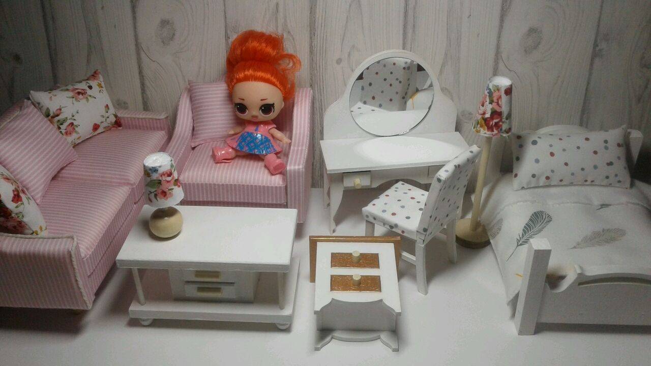 Как сделать мебель для куклы своими руками - пошаговая инструкция изготовления кукольной мебели + полезные советы