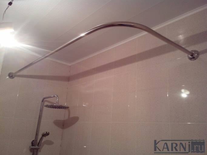 Карниз для шторы в ванной комнате гибкая штанга, телескопическая палка, держатель для шторки асимметричной ванны