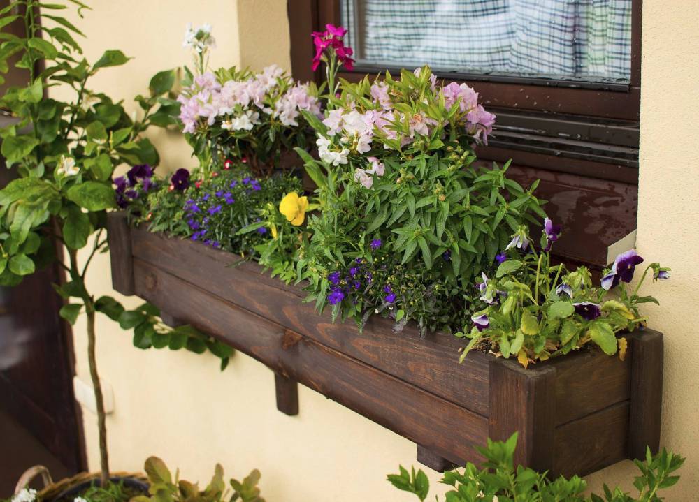 Как выбрать и разместить балконный ящик для цветов (+самодельные горшки)