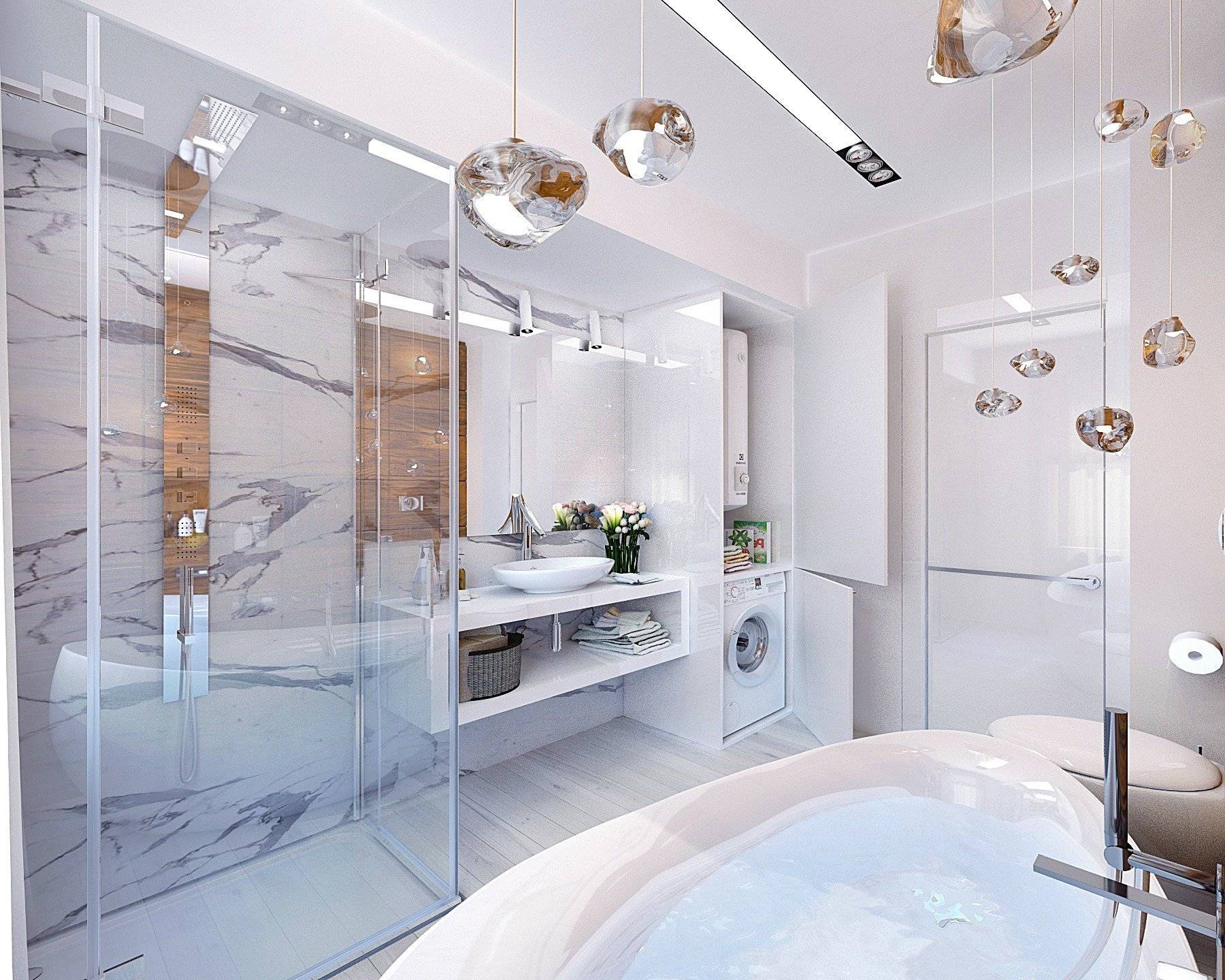 Красивая ванная комната. Обзор идей и комбинаций облицовочных материалов