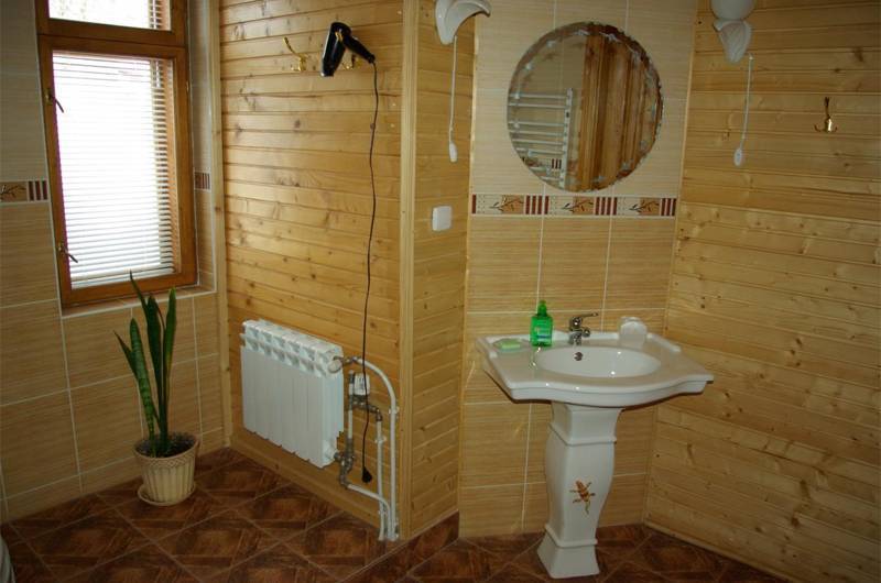 Вагонка для ванной комнаты - фото отделки деревянной и пластиковой вагонкой