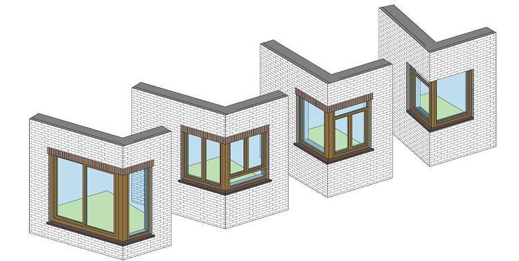 Как оформить угловое окно шторами
