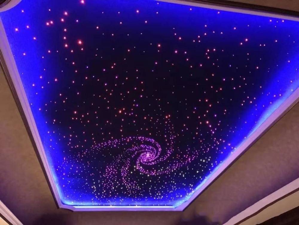 Натяжной потолок звездное небо с подсветкой: способы создания (53 фото)