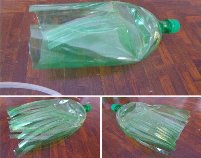 Как сделать метлу из пластиковых бутылок для дачи: фото