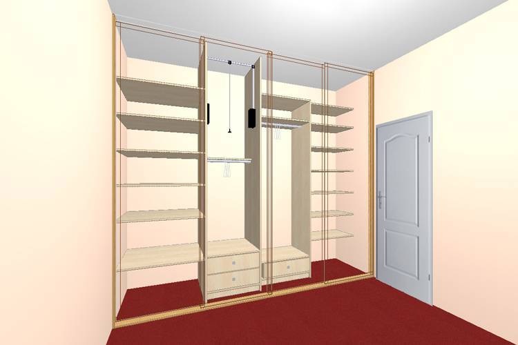 Двери в гардеробную комнату: распашные и другие варианты, фото и дизайн-проекты