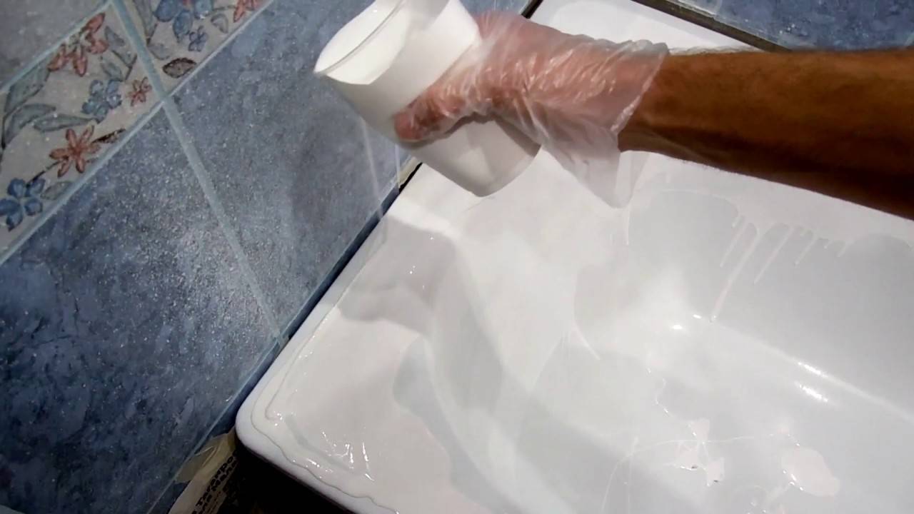 Реставрация ванн жидким акрилом, описание методики