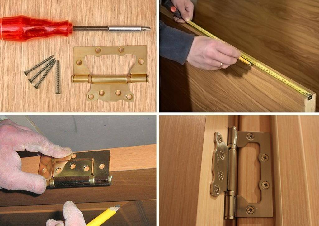 Как установить петли на шкаф или заменить своими руками