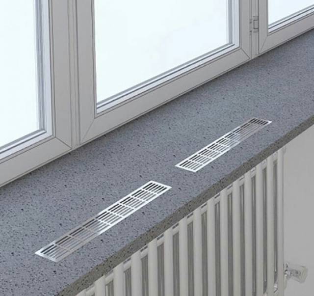 Вентиляционные решетки для батарей на подоконники пластиковых окон