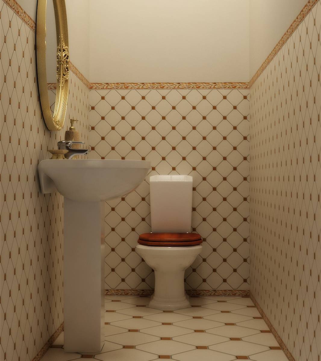 Дизайн туалета: варианты отделки и выбор материала
