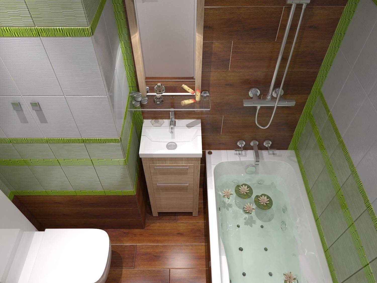 Дизайн маленькой ванной комнаты (90 фото)