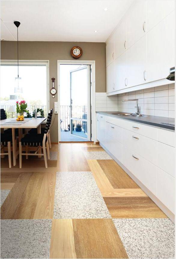 Плитка и ламинат на кухне: правила совмещения, комбинирование материалов | дизайн и фото