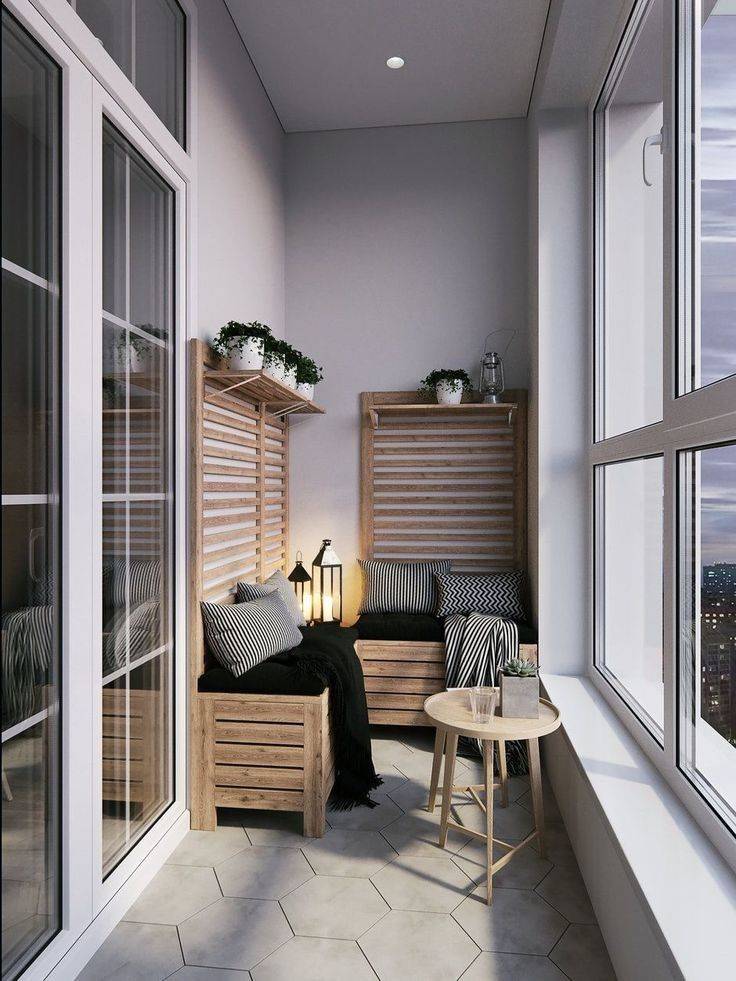 Современный дизайн балкона с панорамным остеклением: идеи, фото