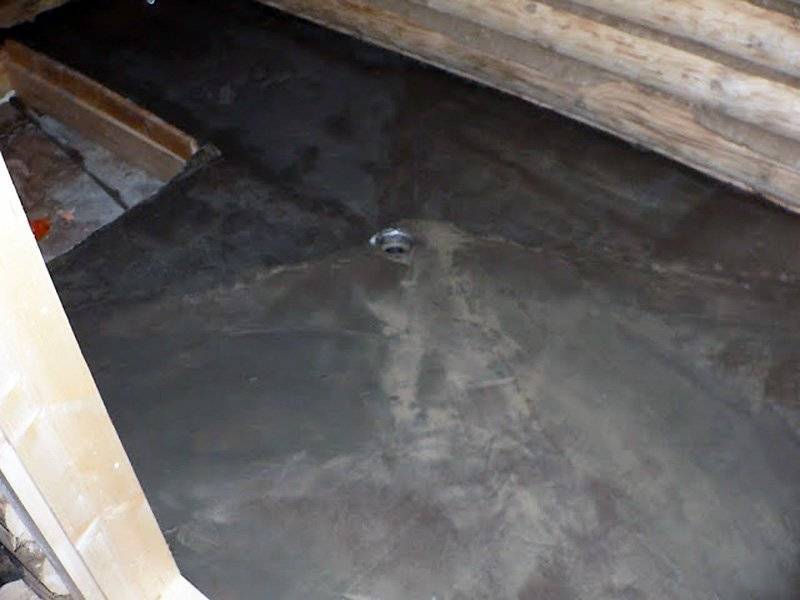 Как сделать бетонный пол в бане – подробная инструкция + видео