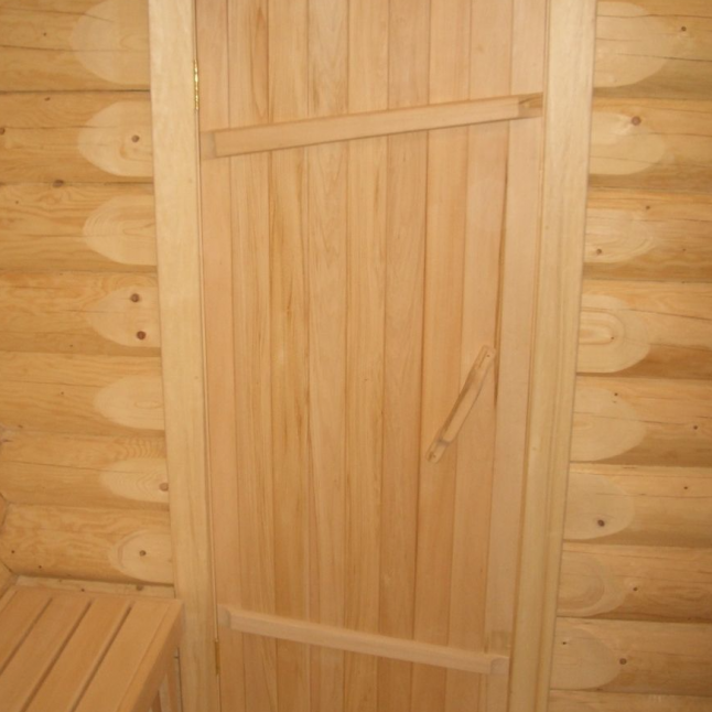 Банная дверь: стандартные размеры с коробкой из дерева