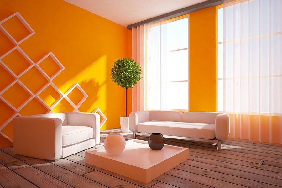 Оранжевый цвет в интерьере: с чем сочетается, как подобрать диван и другую мебель | дневники ремонта obustroeno.club