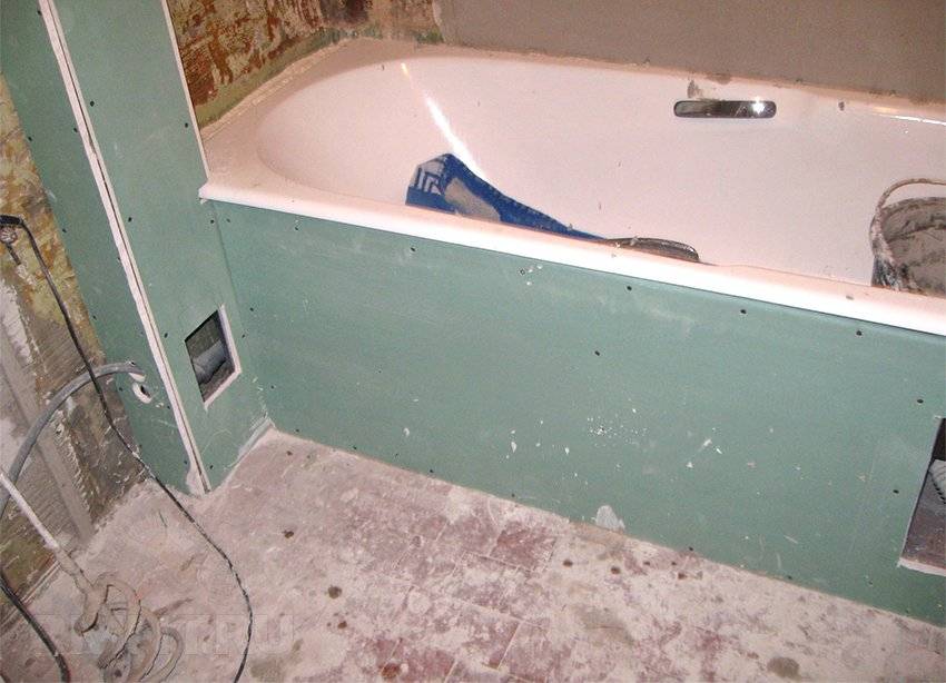 Экран из гипсокартона для ванны. как сделать экран под ванну из гипсокартона